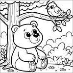 Free printable colouring pages of bears to download and colour in.