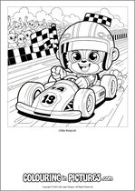 Free printable monkey colouring page. Colour in Ollie Rascal.