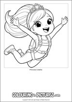 Free printable princess colouring page. Colour in Princess Colette.